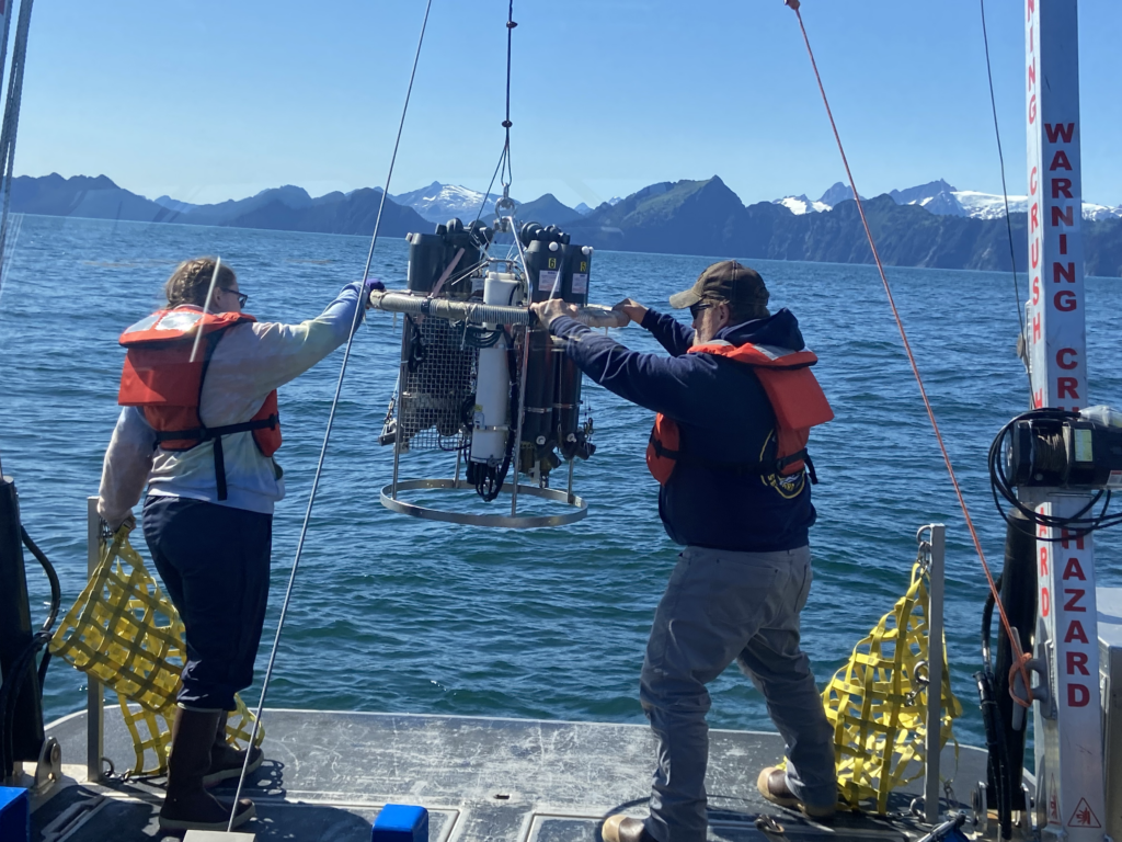 GAK1 CTD deployment from R/V Nanuq.